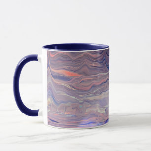 Caneca Arte Fluida Abstrata Moderna Acrílico Derramado Má