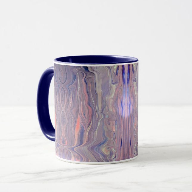 Caneca Arte Fluida Abstrata Moderna Acrílico Derramado Má (Frente Esquerda)