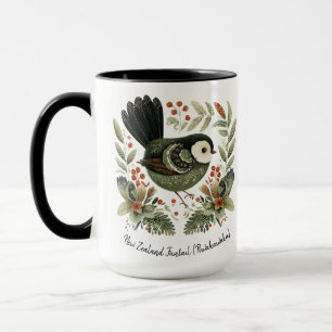 Caneca Arte Folclórica da Fantail da Nova Zelândia