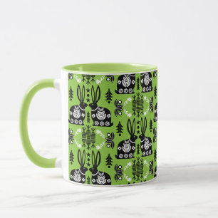 Caneca Arte Foliar Nórdica Escandinava do Coelho
