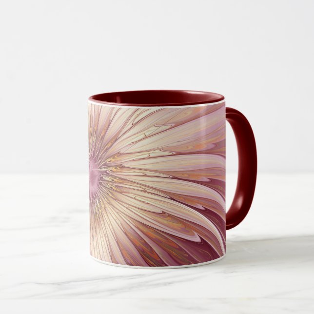 Caneca Arte frontal e tonalidades de abstrato (Frente Esquerda)