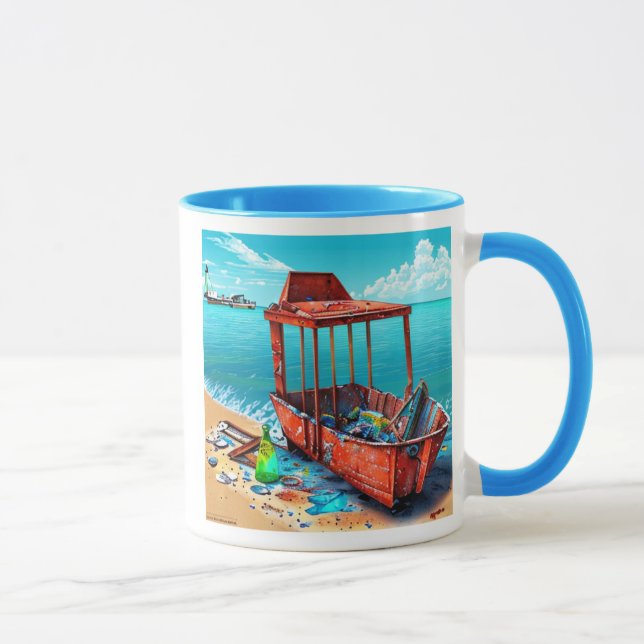 Caneca Arte gerada pelo Arco de Praia Abandonado (Direita)
