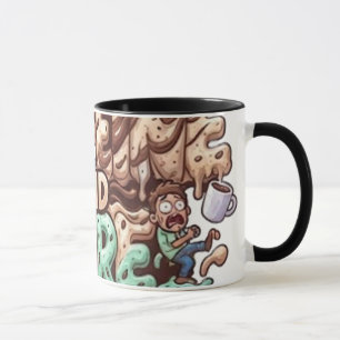 Caneca Arte Gráfica Correndo em Cafeína e Pânico Puro
