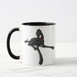 Caneca Arte Greyhound Preta