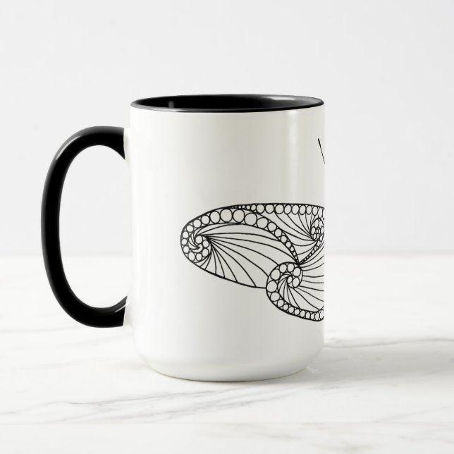 Caneca Arte inspirada da borboleta (Esquerda)