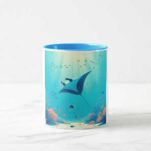 Caneca Arte litoral de raios clássicos