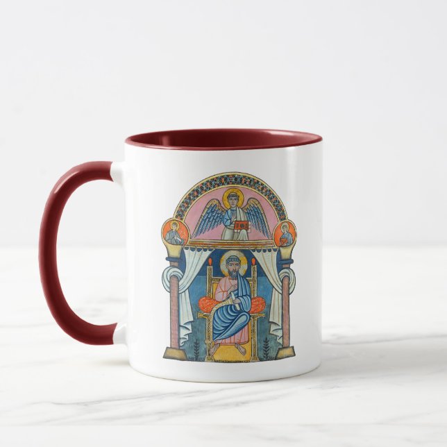 Caneca Arte Manuscrita Medieval do Santo Matthew (Esquerda)
