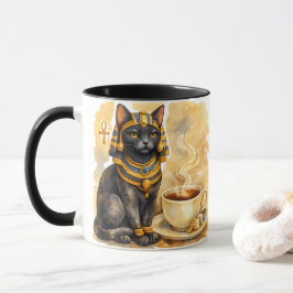 Caneca Arte Mística do Gato do Antigo Egito Bastet