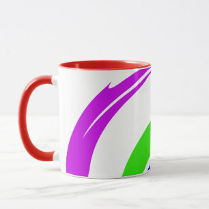 Caneca Arte moderna de cor inspiracional e Na moda