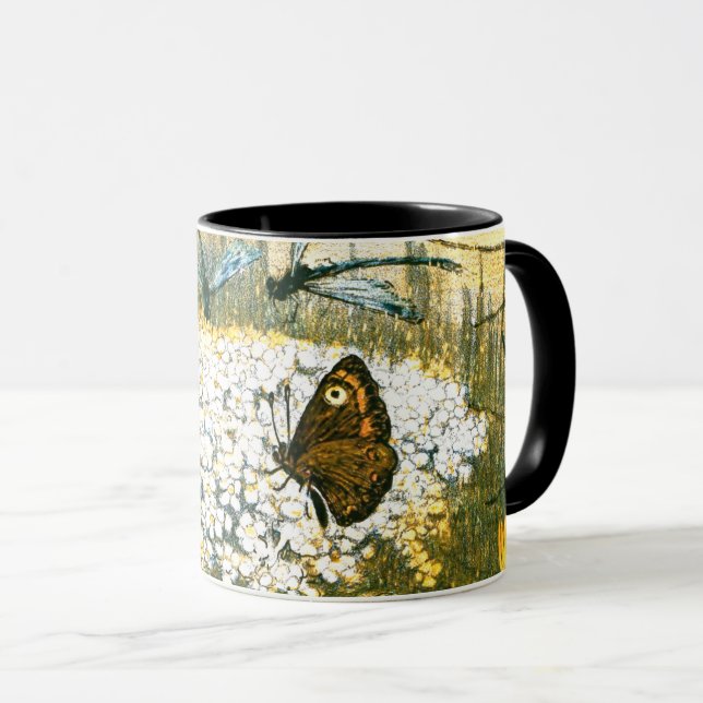 Caneca Arte Neerlandesa Nouveau Meadow Wildflower, Borbol (Frente Esquerda)