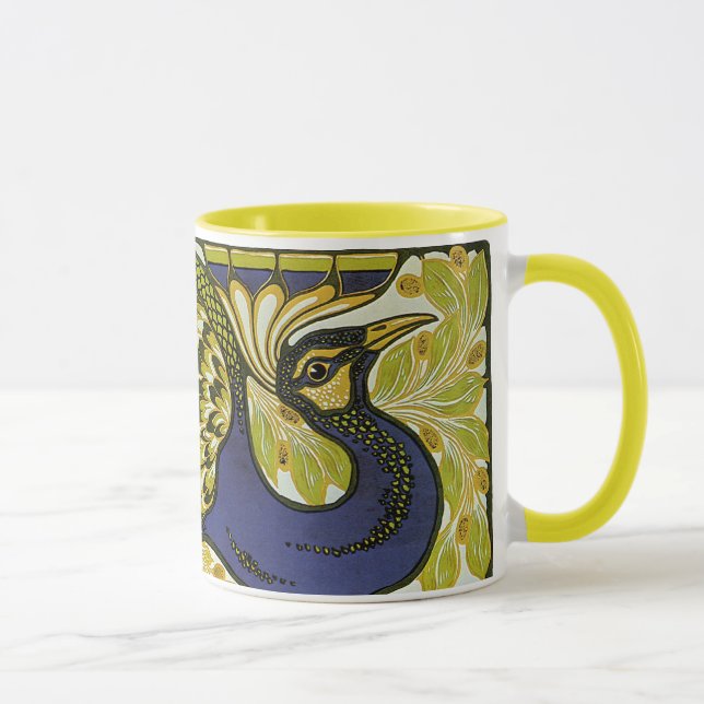 Caneca Arte Nova Antiga, Pena de Pavão da Macmillan (Direita)