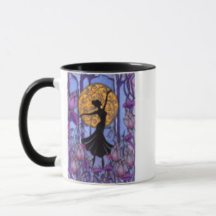 Caneca Arte Nova Dançante Silhueta Preta Dois