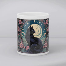 Arte Nova Gato Preto Místico