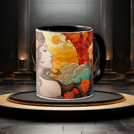 Caneca Arte Nova Musa ao Luar