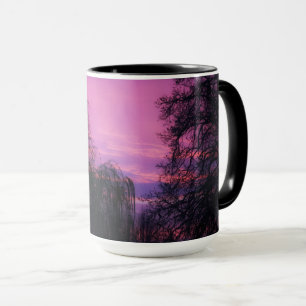 Caneca Arte pelo deus um nascer do sol lindo através das