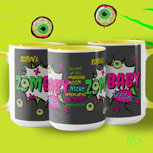 Caneca Arte Pop Especial 'ZomBaby' Divertida