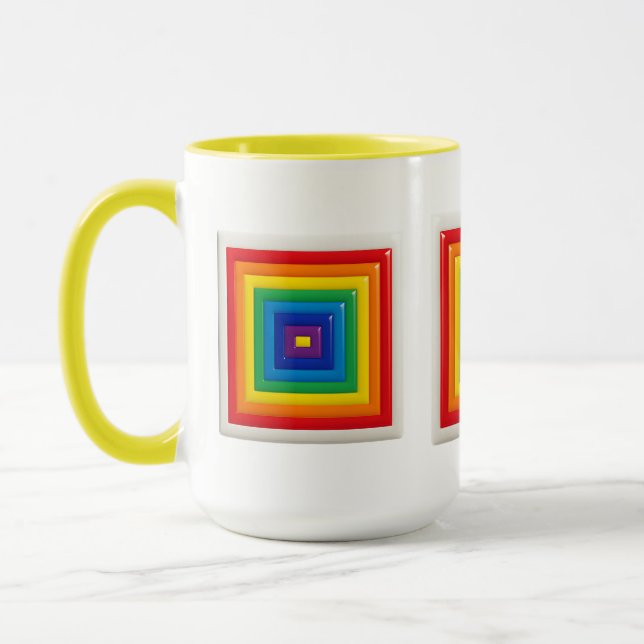 Caneca Arte Pop Geométrica Retro (Esquerda)