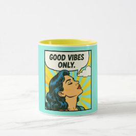 Caneca Arte Pop “Só Vibrações Boas”