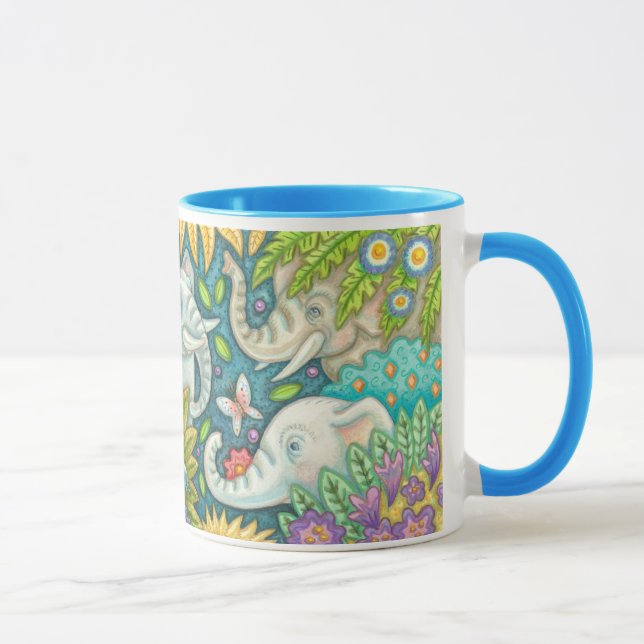 Caneca Arte popular do jardim de elefante, andle mug Susa (Direita)