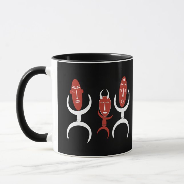 Caneca Arte tribal africana moderna abstrata (Esquerda)