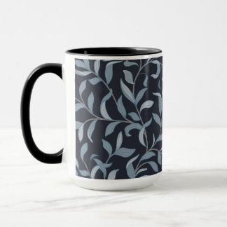 Caneca Artes e Artesanatos Vinha Azul Folha Inspirada
