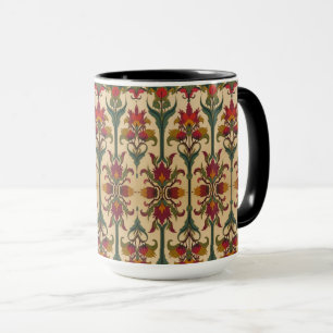 Caneca Artes e Ofícios Craftsman e Missionário friso flor