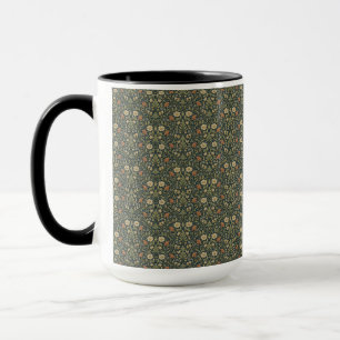 Caneca Artes e Ofícios Teal e Marrom Botânico