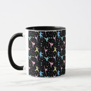 Caneca Artes Marciais Karatê Abstrato Estrelas Brilhos