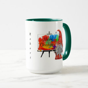 Caneca Artista Gnome de Feriado Personalizado