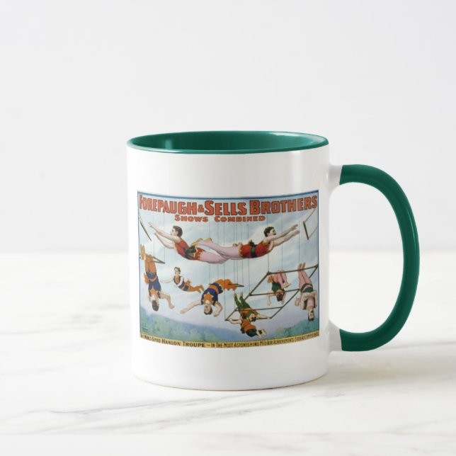 Caneca Artistas de trapézio/irmãos de Forepaugh & de (Direita)