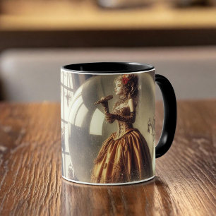 Caneca Artistas do Globo de Neve Vitoriano Steampunk
