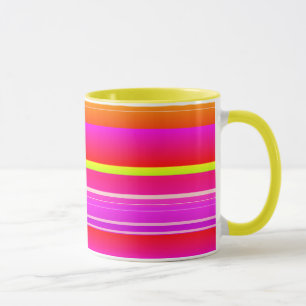 Caneca Artrite rosa amarelo-magenta brilhante criativa li