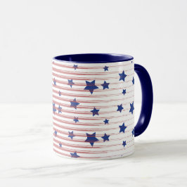 Caneca Artsy American Flag Art Stars and Stripes Chic