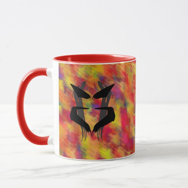 Caneca Artsy Blue Psychiatrist Rorschach Blot  (Esquerda)
