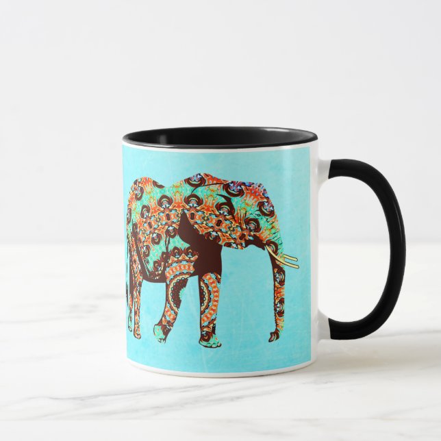 Caneca Artsy Colorful Elephant Coffee Mug (Direita)