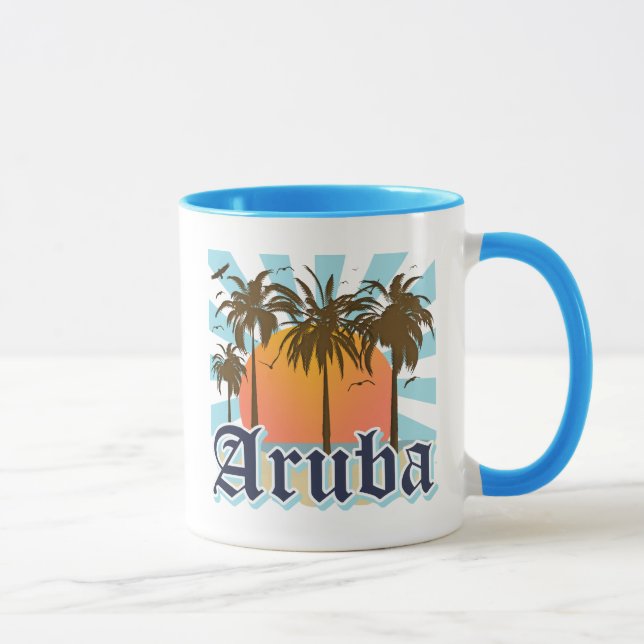 Caneca Aruba encalha o por do sol (Direita)