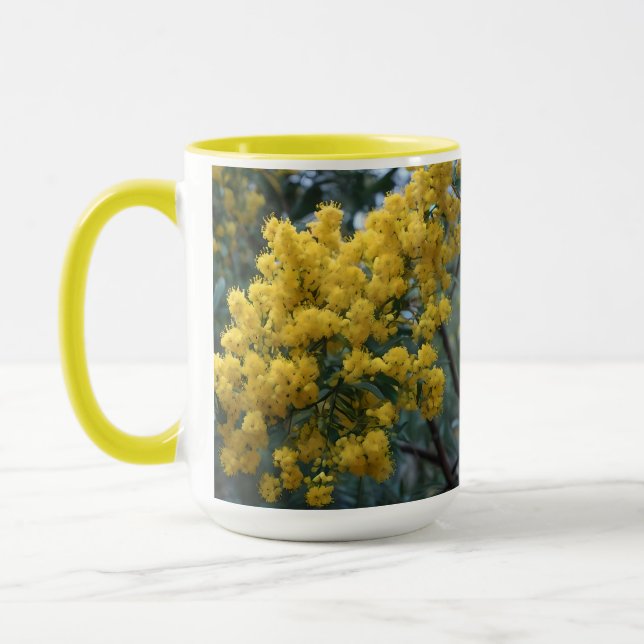 Caneca Árvore Amarela australiana de Wattle, (Esquerda)
