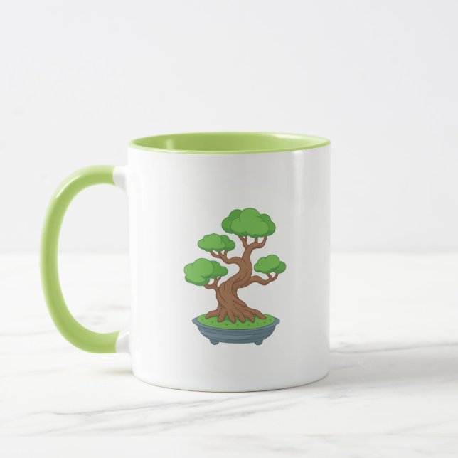 Caneca Árvore Bonsai Japonesa Tortuosa (Esquerda)