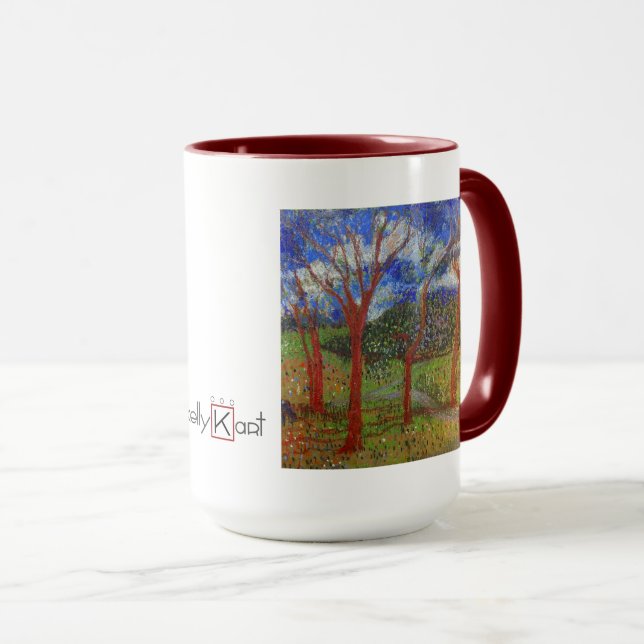Caneca Árvore colorida (Frente Esquerda)