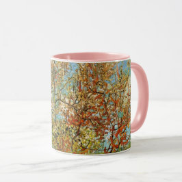 Caneca Árvore cor-de-rosa no Flor por Vincent van Gogh