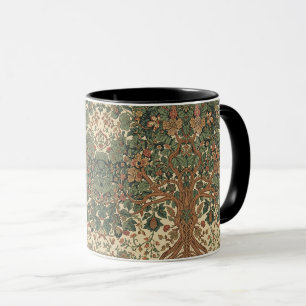 Caneca Árvore da Vida de William Morris Vintage Pré-Rafae