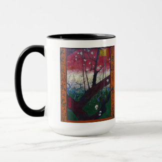 Caneca Árvore de ameixa florida de Van Gogh