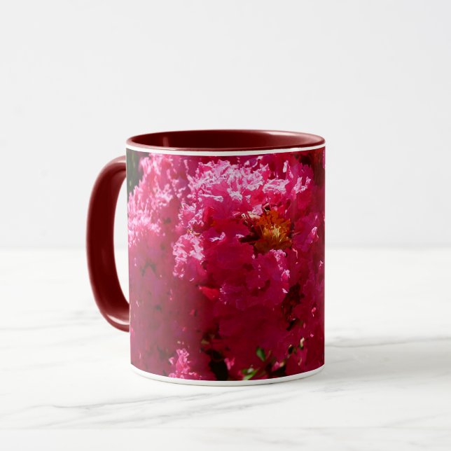 Caneca Árvore de Crape Myrtle Flor Magenta (Frente Esquerda)