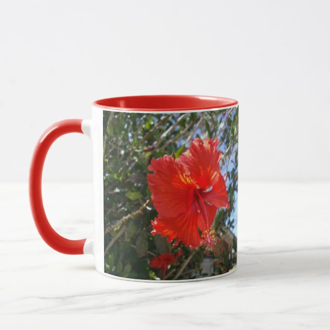 Caneca Árvore de Hibisco Vermelho, (Esquerda)