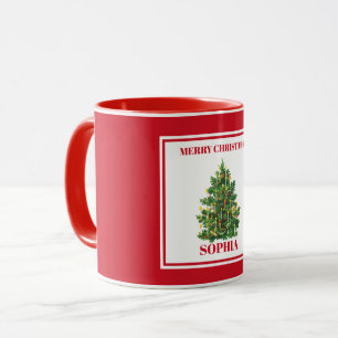 Caneca Árvore de Natais vintages Festivos de Natal Person