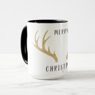 Caneca Árvore de Natal com Arte de Linha Minimalista Ka