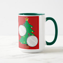 Caneca Árvore de Natal com suas fotos