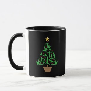 Caneca Árvore de Natal da ginástica masculina