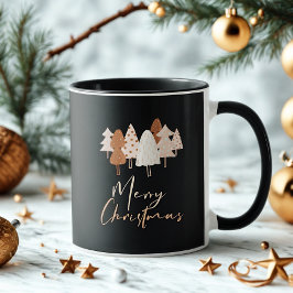 Caneca Árvore de Natal do Boho Moderno de Manuscrito em C