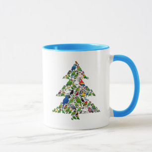 Caneca Árvore de Natal do papagaio